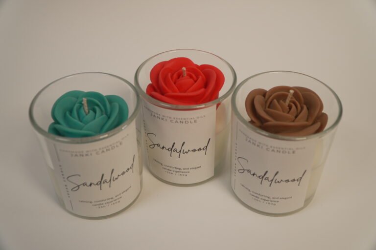 Handpoured vegan soy candle lifestyle photo - Janki Candles