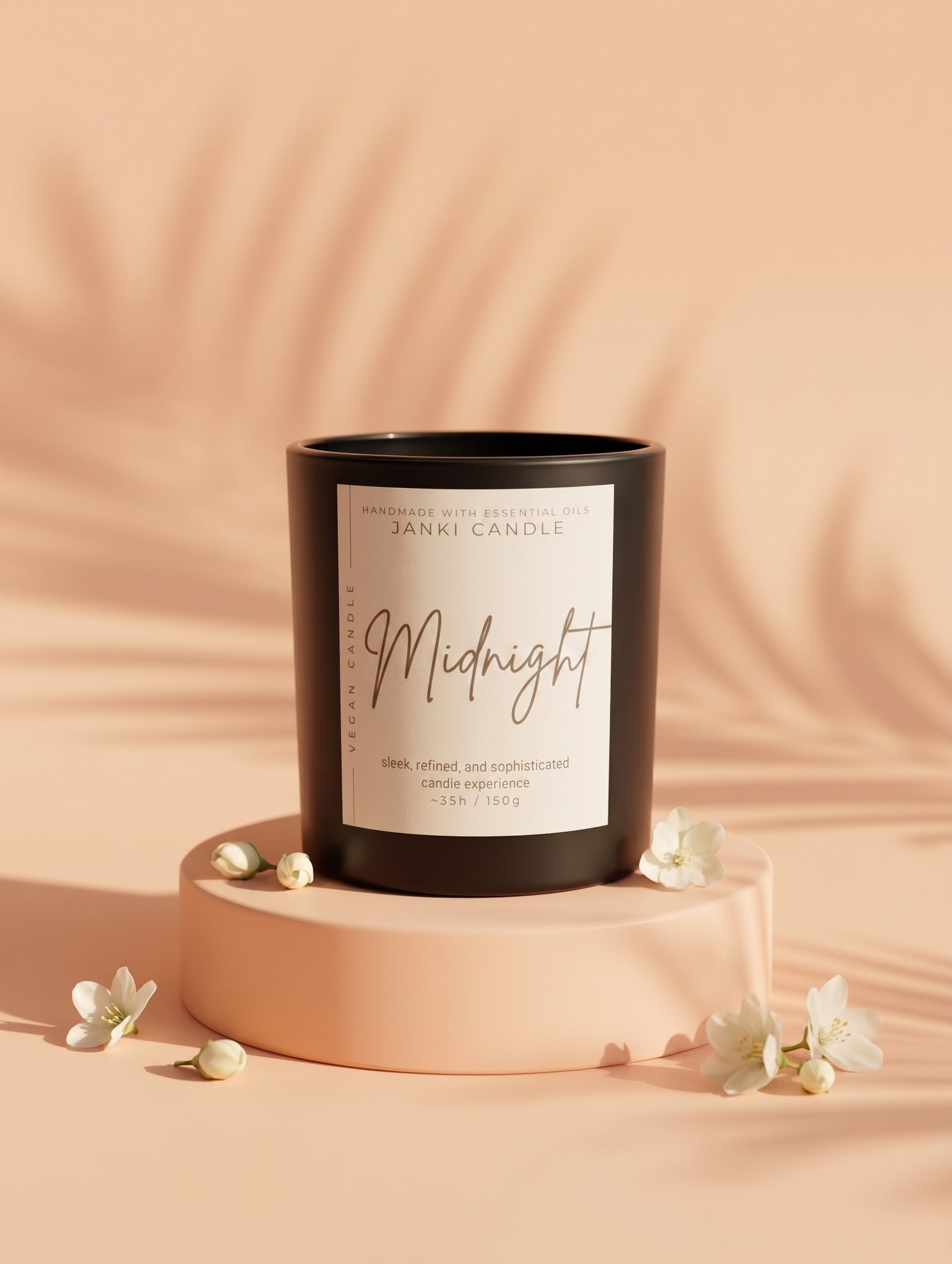 Midnight Jar – Ręcznie Lana Wegańska Świeca Sojowa